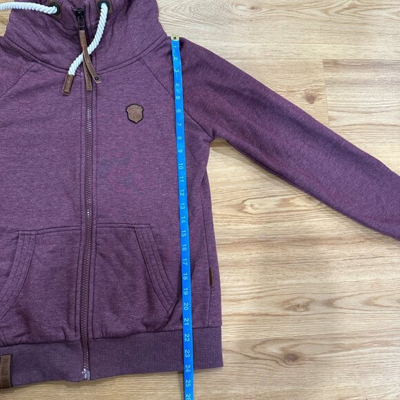 Naketano The Poets Choice Women's Maroon Full Zip Sweatshirt Jacket Size M - Picture 11 of 12